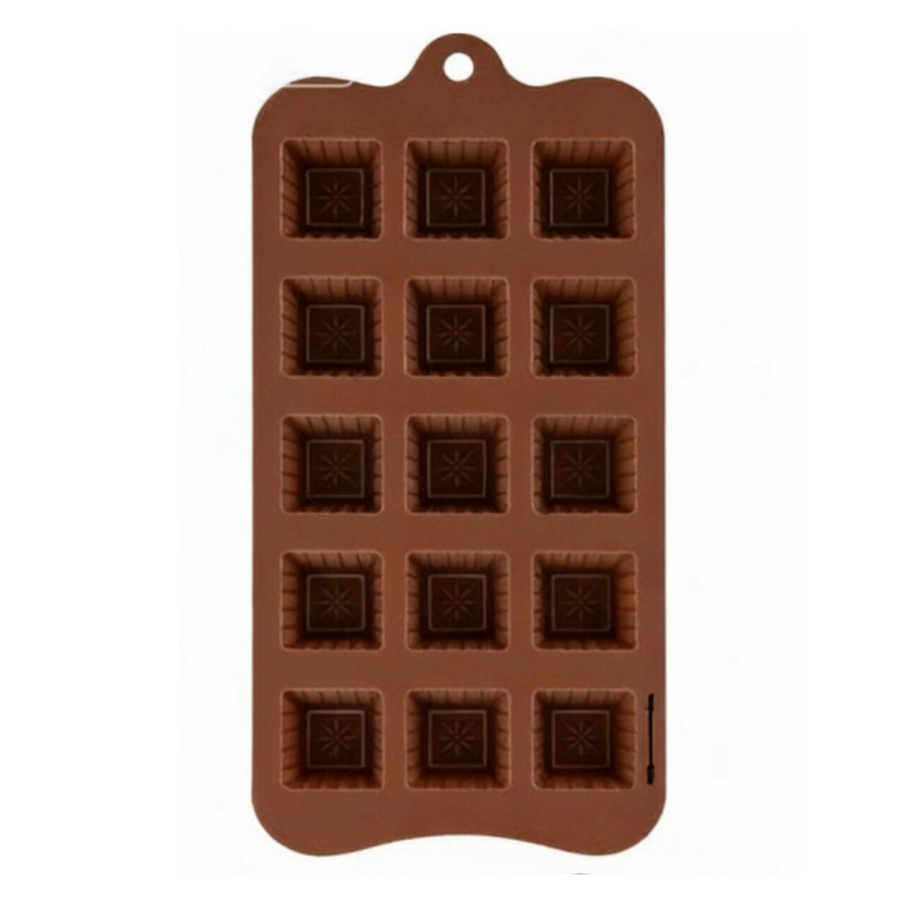 Kitcheniva Silicone Square Chocolate Drop Mold (4.1 x 8.5 Inch) - Makes 15 Chocolate Drops